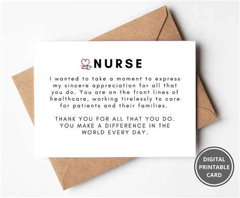 Free Printable Nurse Appreciation Cards