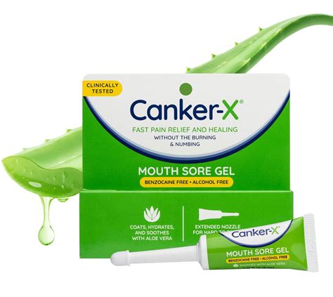 Canker-X Oral Treatment Gel, Numbing Pain Reliever Care, Fast Relief ...