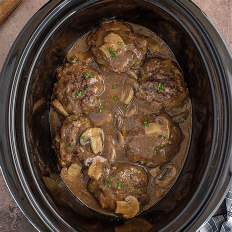Crockpot Salisbury Steak | Recipe | Salisbury steak crockpot, Salisbury ...