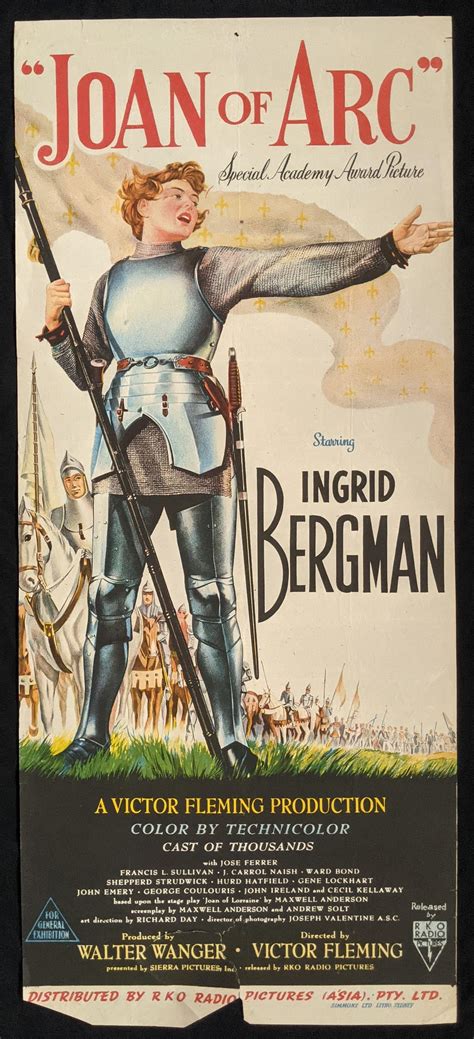 Lot - Joan of Arc 1948, Starring Ingrid Bergman, RKO Radio Pictures ...