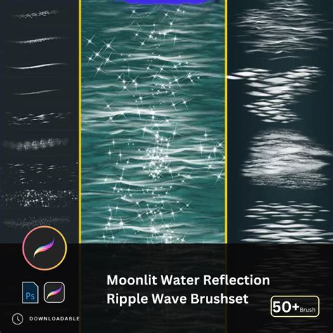 50+ Water Ripple Procreate & Photoshop Brushes | Wave Patterns, Ocean ...