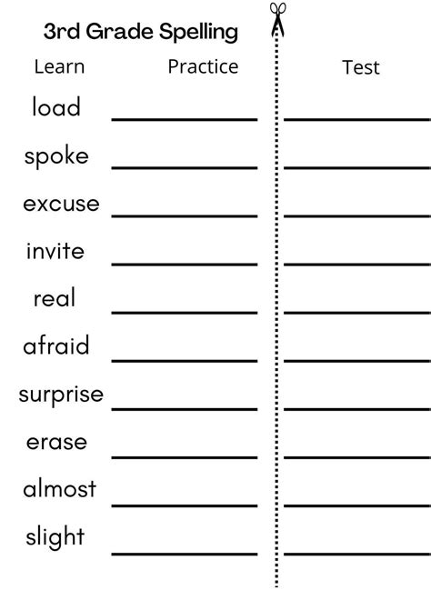 3rd Grade Spelling Words Worksheet Third Grade Spelling Curriculum:
