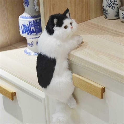 Buy Online Jumping Black & White Cat Musical Climbing Showpiece ...