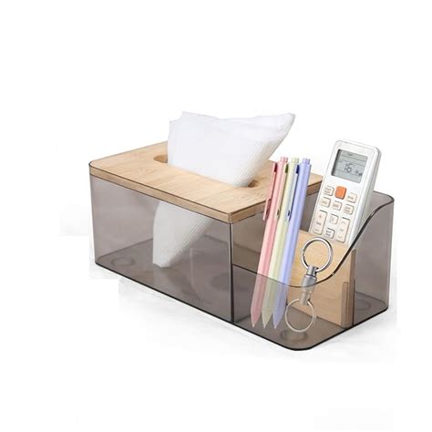 BLEQYS® Napkin Box Compartmentalized Design Tissue Case Visible Light ...
