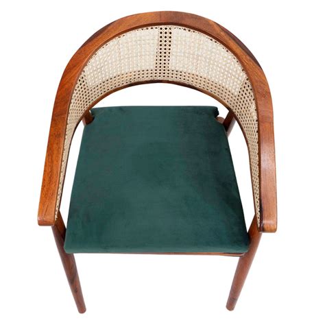 Buy Arm Chairs | Cane Velvet Chair | Shop at The Purple Turtles — The ...