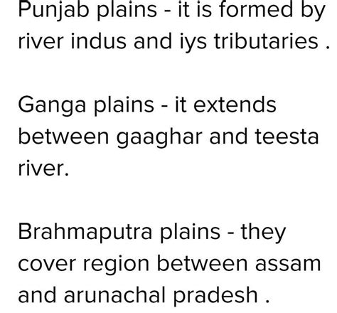 Name the three sections into which northern plain has been divided ...