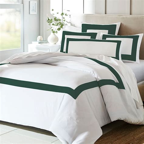 Everhome™ Emory 3-Piece Hotel Border Full/Queen Comforter Set in Navy ...