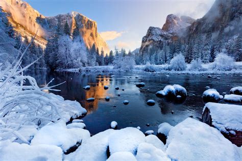 Yosemite National Park Winter Scenery Wallpapers - Wallpaper Cave
