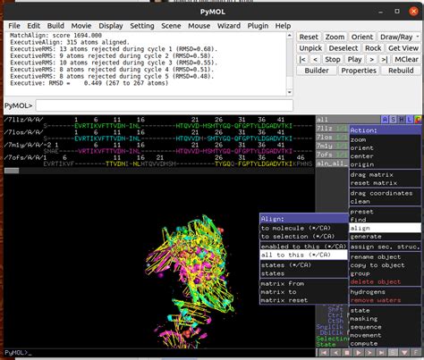 PyMOL Structure Alignment 的图像结果