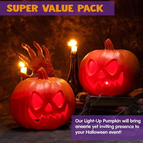 JOYIN 2 Pcs Light Up Plastic Pumpkins Halloween India | Ubuy