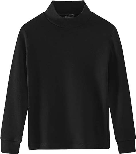 Buy JBI OSWAL Boy Black Thermal Top Turtle Neck High Neck T-Shirts Full ...