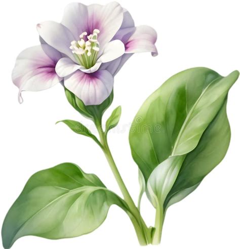 Water Spinach Flowers Bloom, White or Purple. Stock Photo ...