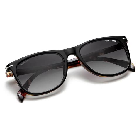 GREY JACK TR90 Full Frame Vintage Square Polarized Sunglasses for Men ...