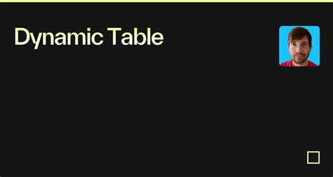 Dynamic Table JavaScript 的图像结果