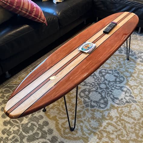 Shop Surfboard Shaped Sofa Entry Console Table | Beach Decor