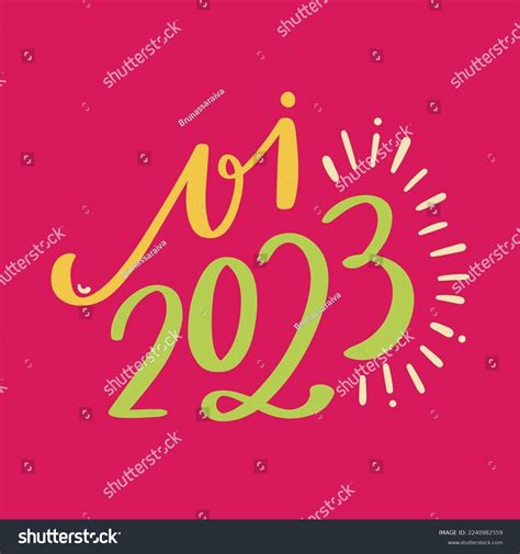 Oi 2023 Hello 2023 Brazilian Portuguese Stock Vector (Royalty Free ...