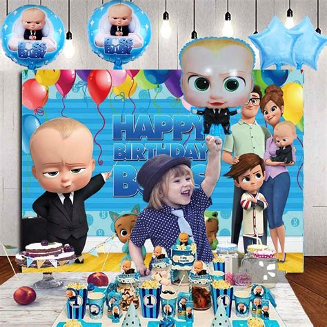 "BOSS BABY" BIRTHDAY PARTY BACKDROP FOR PHOTOGRAPHY BANNER KIDS EVENT ...