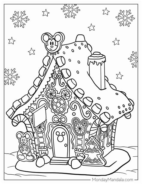 Gingerbread House Coloring Sheet Free Printable - Printable Learning Sheets