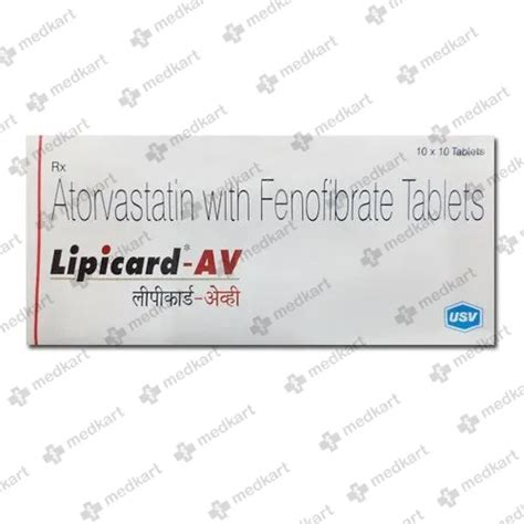 LIPICARD AV TABLET 10'S Price, Uses, Side Effects & Substitutes | Medkart