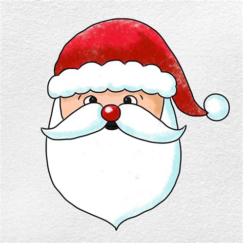 How To Draw The Face Of Santa Claus