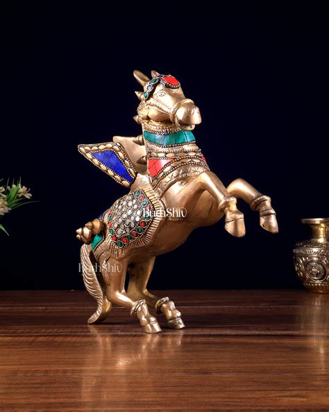 Buy Pure Brass Pegasus Flying Horse Statue with Wings | Elegant ...