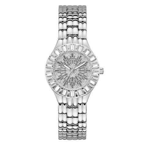 Guess Gt Firework Silver Tone Round Quartz Women Watch - GW0602L1 - At ...