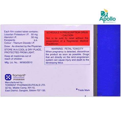 Losar-Beta Tablet | Uses, Side Effects, Price | Apollo Pharmacy