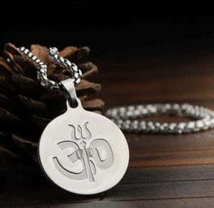 Laksh Pendant For Men Silver Coral Stainless Steel Pendant Price in ...