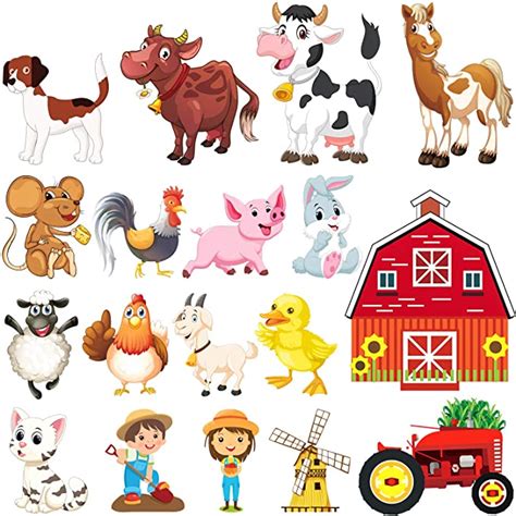 Buy 36 Funny Farm Animals Window Decoration Anti Collision Decals ...