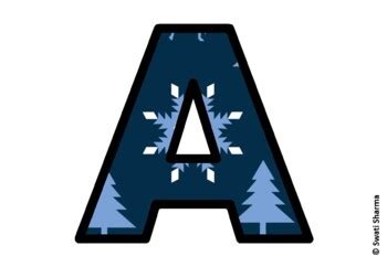 Winter Bulletin Board Letters, Alphabet Posters, Winter Classroom Decor ...