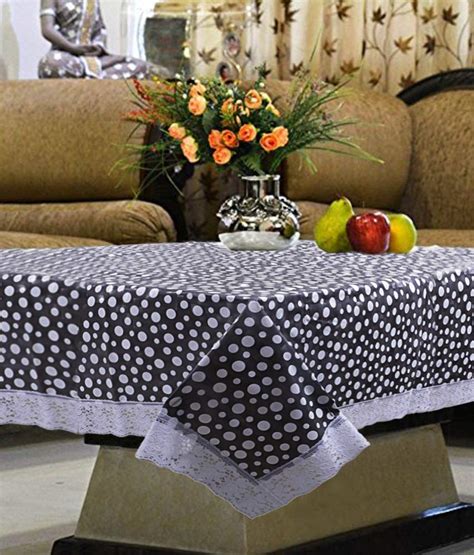 Kuber Industries PVC 4 Seater Transparent Centre Table Cover - White ...