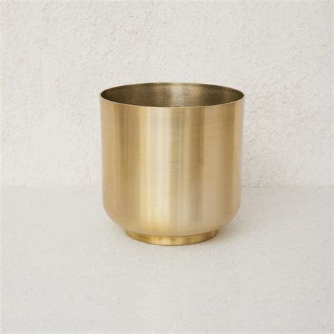 Buy Valencia-Back Wall Solid Floor Metal Planter with Stand - Gold from ...