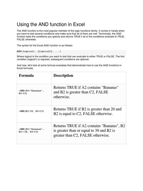 Logical Operators in Excel 的图像结果