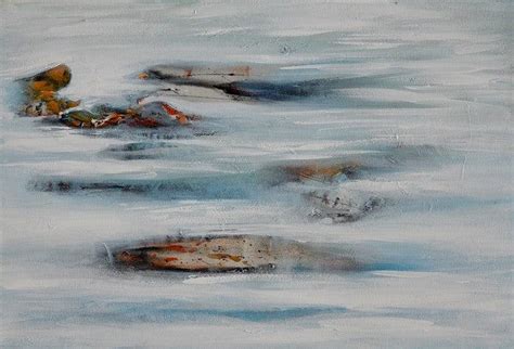 "Wood Note 91": Grey Acrylic Painting (24x36) by Dilip Mali – ArtZolo.com