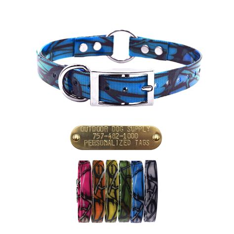 3/4" Pattern Premium Glow Tuff Center Ring Dog Collar – Outdoor Dog Supply