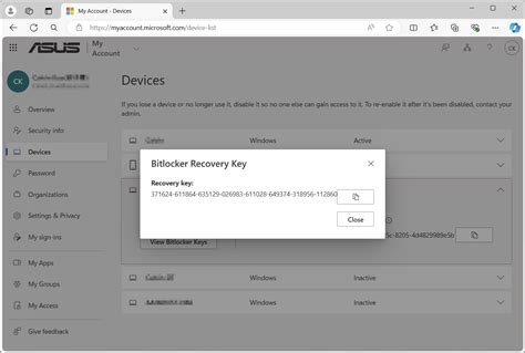 Image result for BitLocker Recovery Key Windows 11