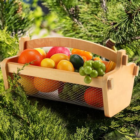 Garden Harvest Basket Mesh Storage with Handle Versatile Gardening ...