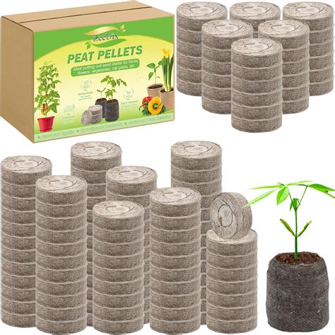 Amazon.com: ZeeDix 200 Pcs 40mm Peat Pellets for Seedlings, Compressed ...