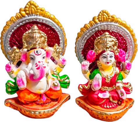 orsop Beautiful Design Eco Friendly Pot Clay Laxmi Ganesh Shine ...