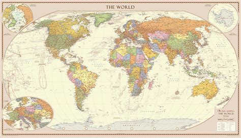Large Framed World Map 的图像结果