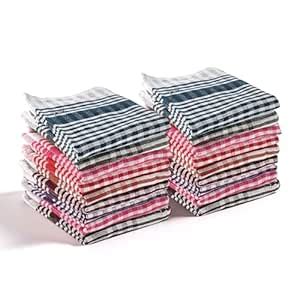 Kuber Industries Pack of 18 Cotton Kitchen Cloth/Napkins | Fridge ...
