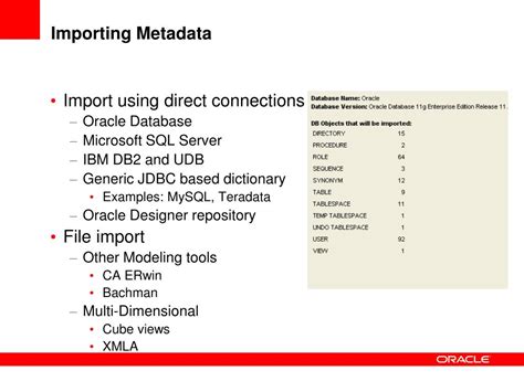 Image result for Technical Metadata in Oracle SQL Developer