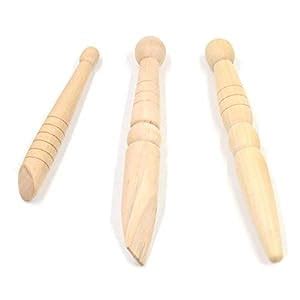 SBM MART Foot Leg Reflexology Wooden Solar Powered Needle Massage Stick ...