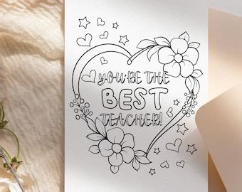 Buy Printable Teacher Appreciation Coloring Pages, Appreciation Thank ...