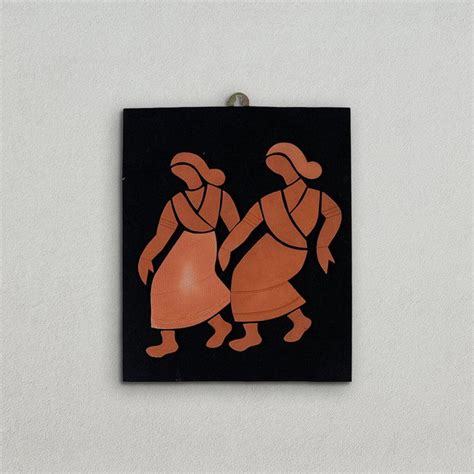 Buy Handcrafted Terracotta Wall Art Women Tribal dance For Decor Online ...