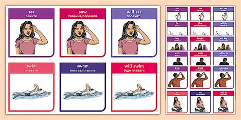 Ukrainian Translation - Older Learners: Verb Matching Cards