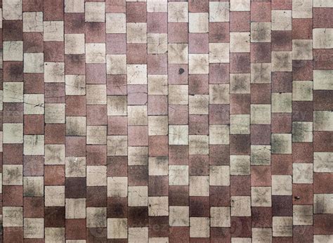 old dirty checkered brown and white tiles ceramic floor texture and ...