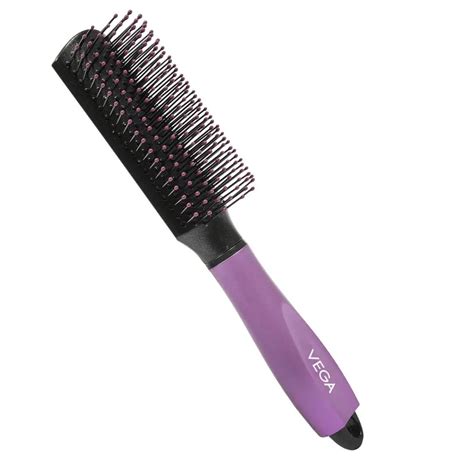 Vega Flat Hair Brush (India's No.1* Hair Brush Brand) With Cleaning Co ...