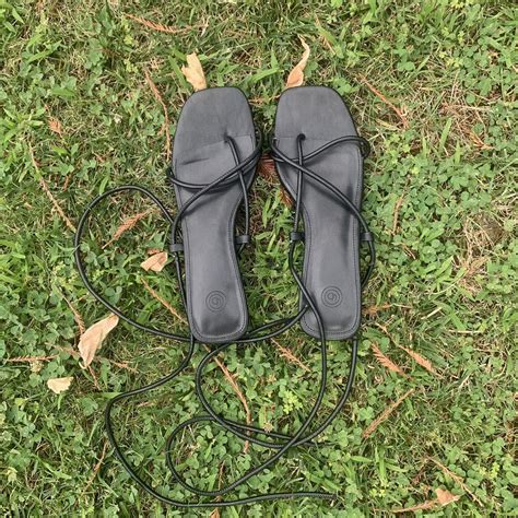 Urban Outfitters Women's Black Sandals | Depop