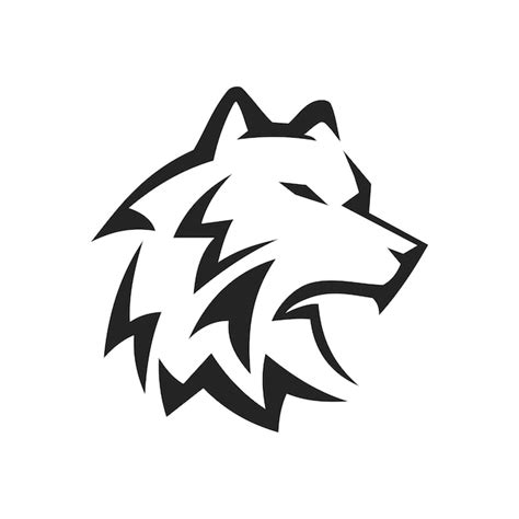 Wolf logo template isolated brand identity icon abstract vector graphic ...